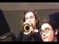 this is me at my performance with the park vista community high school jazz band playing white christmas. i am the trumpet player with the long hair. my girlfriend recorded this.