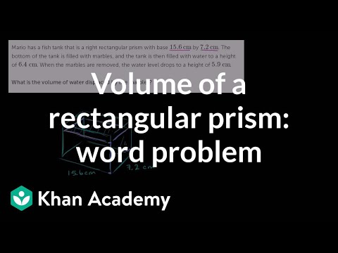 Volume of a rectangular prism: word problem