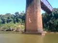 Pendulo na ponte de ferro entre Lajeado/Arroio do Meio
