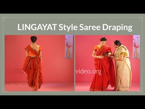 Lingayat community Karnataka - BUY Kerala Sarees for Onam click: http://cultureshoppe.com How to wear a Saree in 20 different styles Videos- http://goo.gl/Imgn4q Learn how to wear a cotton...