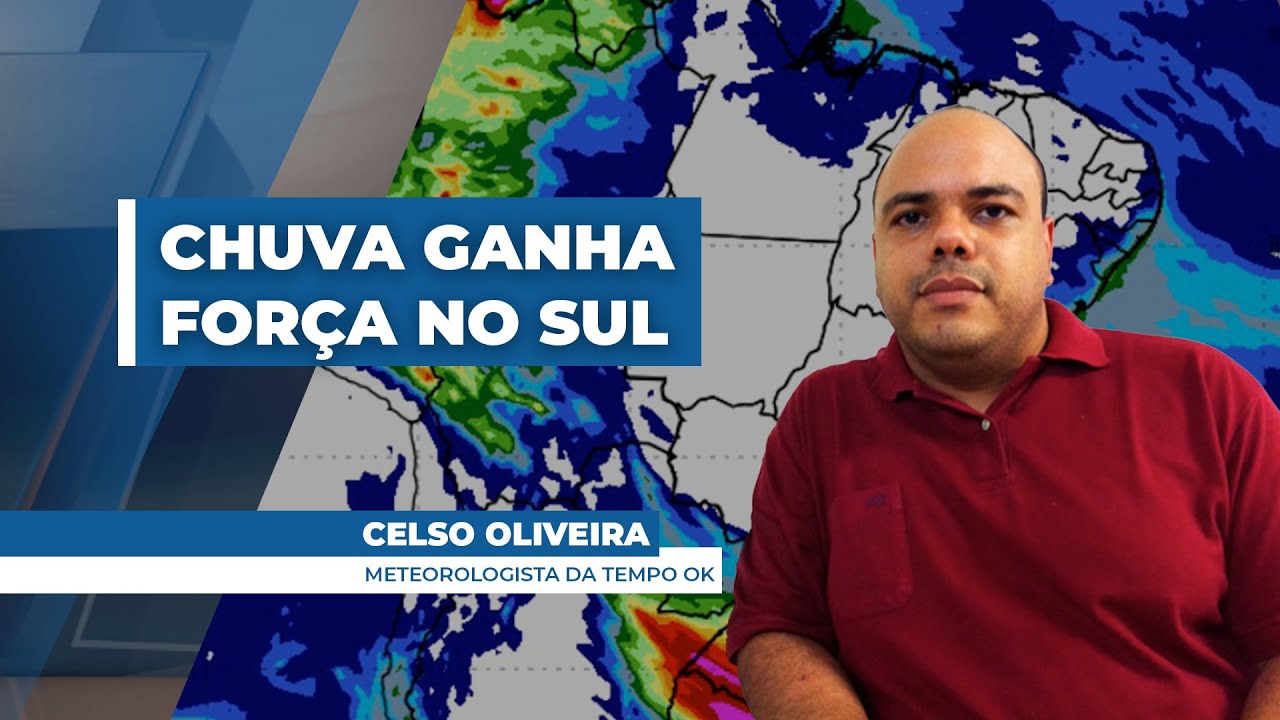 Chuva ganha força ao longo da semana no sul do país