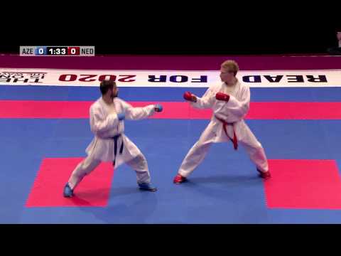 Rafael Aghayev vs René Smaal. Final Kumite Male -75kg. 48th European Karate Championships