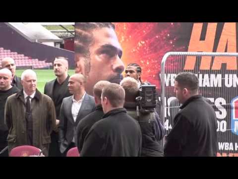 DAVID HAYE v DERECK CHISORA HEAD TO HEAD @ UPTON PARK FOR iFILM LONDON