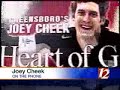 Joey Cheek calls to discuss China revoking his visa and the situation in Darfur.