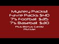 7's Football, Baseball and Favre Packs + Bonus Cards and Star Player LOTS for Sale!