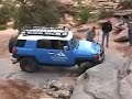 FJ Cruiser going up Z-Turn on Moab Rim