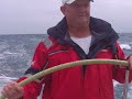 Sailing Melbourne to Refuge Cove MacGyver on the helm.