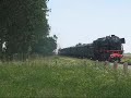 Friese/Veluwsche stoomtrein arriveert in station Hindeloopen