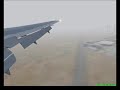 landing in dubai airport in sand storm