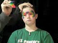 face paint rainbow cake mask  chrys: www ctfaceart com