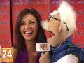 A puppet argues with Corner Gas star Brent Butt