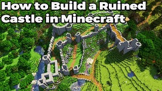 How to build an Awesome Wooden Castle for Minecraft 1.15 Survival 