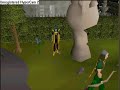 READ ME FIRST! This is a video of me and a friend getting 99 fletch. We were supposed to get 99 fletch at the same time but i was excited, didnt check my exp and i was one bow off... so youll see me run... this is when i run to the bank to get my other bow. please rate and comment thanx.