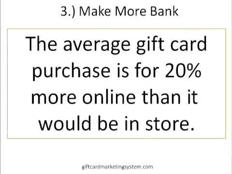 sell gift cards - http://giftcardmarketingsystem.com/ This video explains the top five reasons you need to start selling your gift cards online now. Tips included are: 1.) Exp...