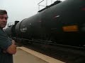 Amtrak #1 meets a CSX train at Quantico VA