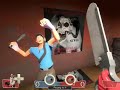 Im your medic tf2 music video made by the 5e-community http://5e-community.com/using the song made by Captain Spaldingwhich you can listen and download from his myspace page http://www.myspace.com/captainspaldinglivewhen everyone is saying medic at the start of the video a heavy was saying medic when it was actually suppose to be a demoman a small glitch in the video if anyone noticed :P