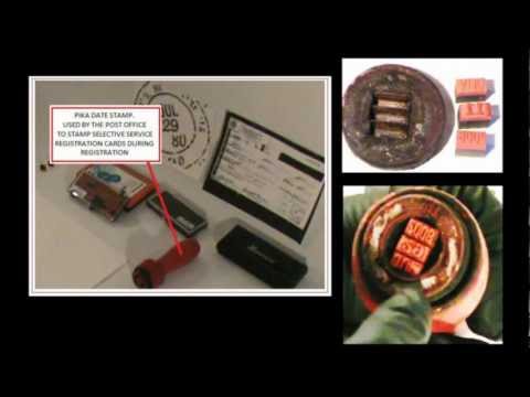 selective service - The stamp on Obama's selective service registration has only two digits. This video demonstrates how it could have been made.
