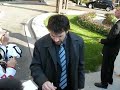 Petr Sykora, Mark Recchi signing autographs