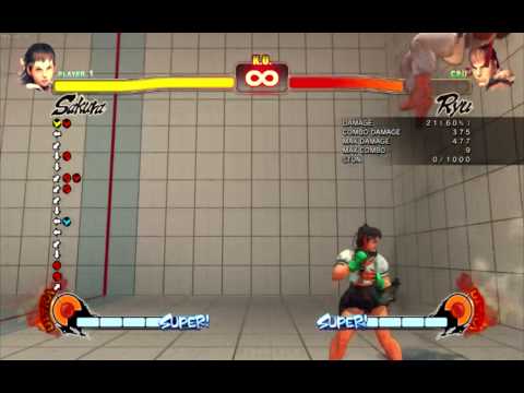 Street Fighter 4 SF4 さくら 第12話 hit ULTRA combo *549 damage*