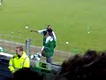 Supporter op het veld, Bekerduel Dordrecht - Roda