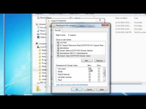 NTFS Permissions overview using Windows 7