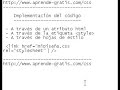 curso de hojas de estilo 02   implementar el código css