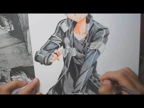 how to draw sword art online kirito