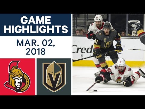 Video: NHL Game Highlights | Senators vs. Golden Knights - Mar. 02, 2018