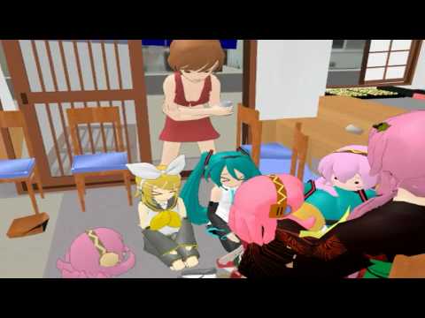 【MMD】2010年お正月【ちびちゃん(とハク)を泣かせてみた】