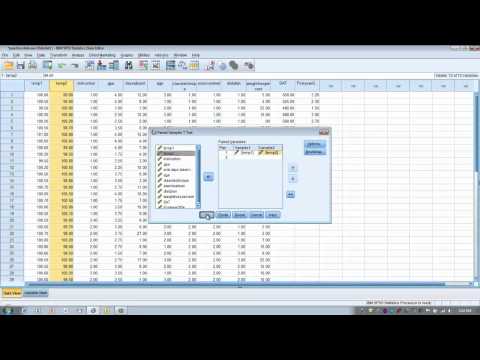 how to perform a dependent t test in spss