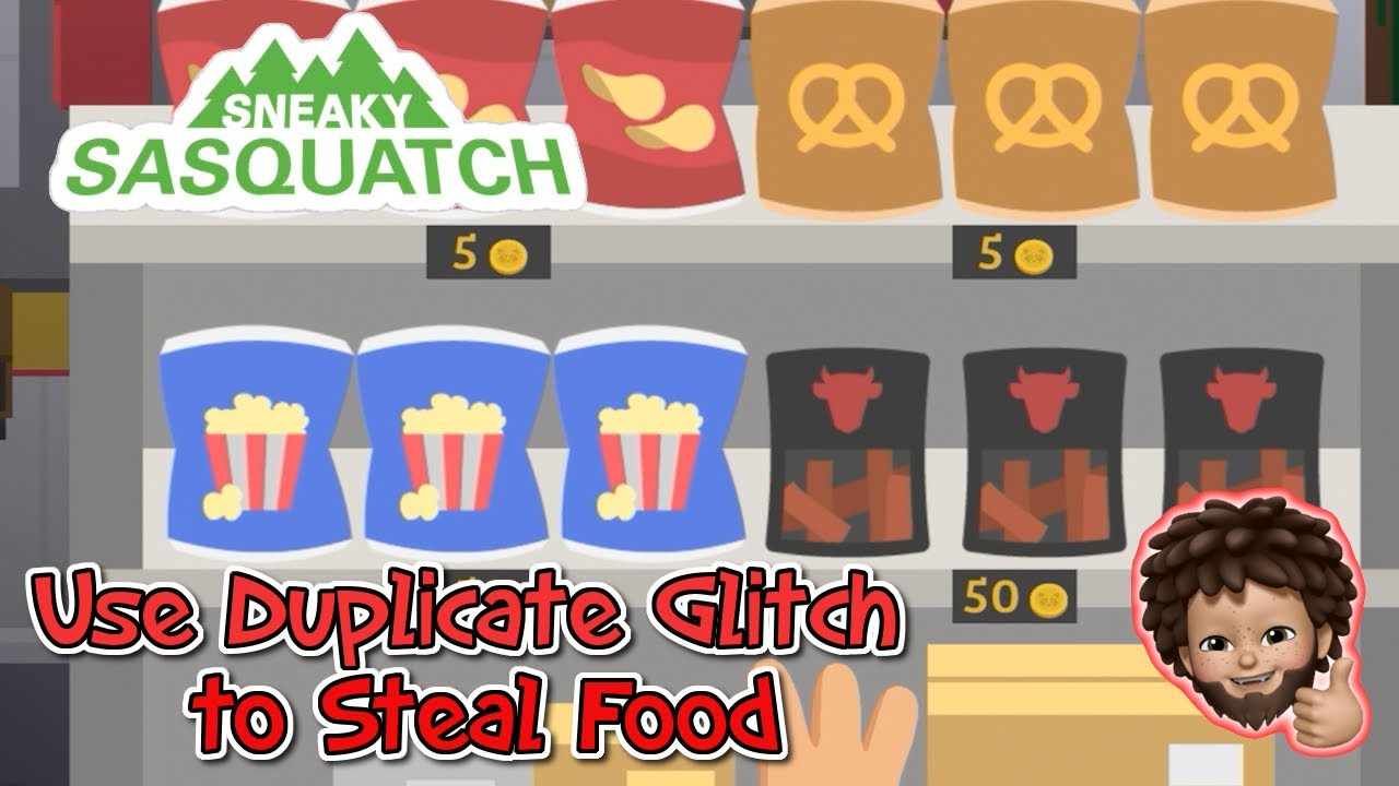 Sneaky Sasquatch - use Duplicate Glitch to Steal Food