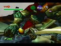 Ocarina of Time - beating Ganon with three hearts.