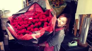 赤バラ100本花束