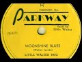 the chicago-based parkway  label issued some pioneering blues records including this early little walter side from the period before he became well known as a harmonica player. on 'moonshine blues' he plays guitar and is accompanied by muddy waters  on second guitar, and 'baby face'  leroy foster on drums.