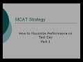 MCAT Strategy - How to Maximize Performance Ep1