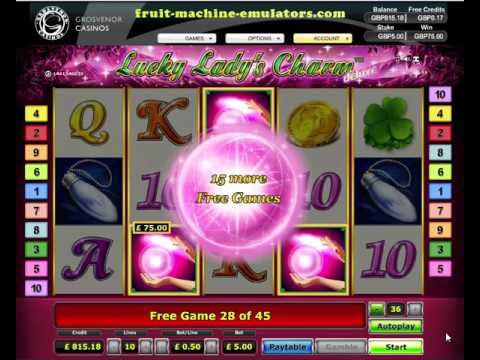 lucky lady's charm online slot, triple free spins on high stakes!