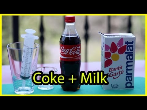 Coke mixed with Milk Experiment parmalat