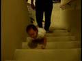 Hana Climbs stairs.