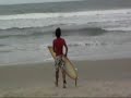 Felipe Cecchini na Praia do Tombo