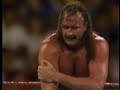 As Summerslam 1990 drew ever closer, both Mr. Perfect and Jake Roberts were preoccupied by their forthcoming PPV bouts. Mr. Perfect was anticipating a huge Intercontinental bout against Texas Tornado, while Jake was readying himself for the challenge of Bad News Brown and his oversized Harlem Sewer Rats. Less than two weeks prior to that massive event, however, both men would have to temporarily shift their focuses to each other as they collided in this huge, rarely seen one on one match. From Coliseum Video's 