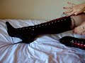 Your Goddess in cruel spiked heeled leather boots and Basque - Thumb #2