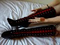 Your Goddess in cruel spiked heeled leather boots and Basque - Thumb #3