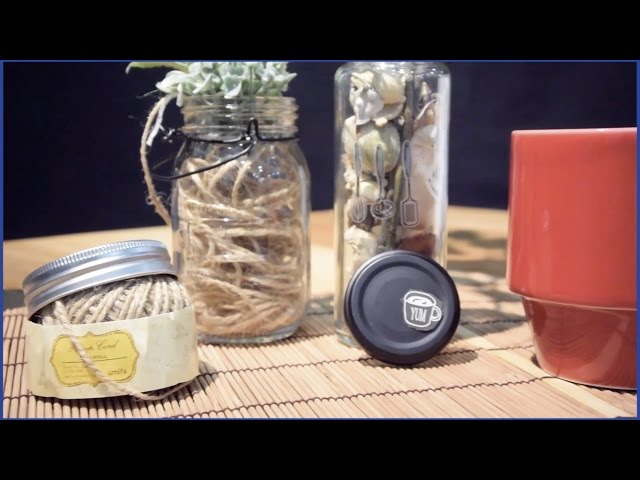【超低コストDIY】セリア商品で空き瓶がナチュラル雑貨に大変身!