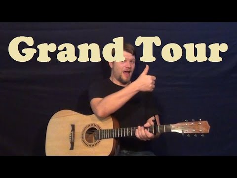 Grand Tour (George Jones) Easy Guitar Lesson How to Play Tutorial Chord Strum