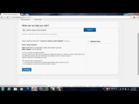 how to undo a bid on ebay