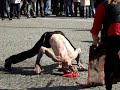 crazy street performer in amsterdam headstand fireball spit crazy street performer in amsterdam headstand fireball spit
