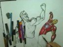 The Incredible Hulk vs. Ironman drawing The Incredible Hulk vs. Ironman drawing