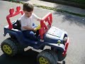 Bryson driving a supercharged powerwheels jeep (Part.1)