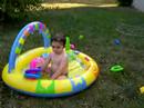 Rylee playin in the pool