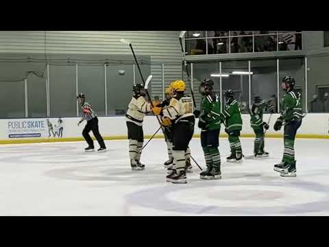 Shot from shooting circle with push from back